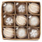 ISAKEN Christbaumkugeln Set, 8cm Weihnachtsbaum Bälle Dekorationen Große Transparent und Gold Bruchsichere Weihnachtskugeln Christbaumschmuck Weihnachten Deko für Weihnachtsbaum Party Home Hochzeit