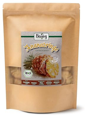 Biojoy BIO-Ananasringe getrocknet (500 g), ungeschwefelt