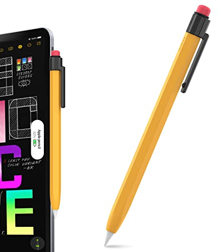 TRONWIN Klassische Hülle für Apple Pencil 2. Generation Silikonhülle Apple Pencil pro Anti-Rutsch Schutzhülle kompatibel mit Apple Pencil 2. Generation für iPad Pro (Gelb)