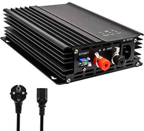 500W 24V Netzgekoppelter Wechselrichter, MPPT Reiner Sinus AC90V-135V Ausgang, DC26V-45V Eingänge, Grid Tie Inverter Nicht Regelbare Ausgangsleistung, Schwarz