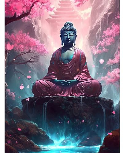 AIRDEA DIY Buddha Diamond Painting Set Erwachsene Kinder, Traumland Diamant Painting Bilder 5D Fantasie Diamant Kunst Diamant Malerei Set Cross Stickerei Malerei Kits für Heimdekor 30x40 cm