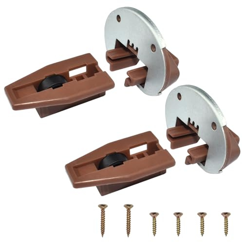 Drawer Guide Kit Compatible with Kenlin Rite-Trak II Model #168 Replacement kit with Metal Backing and Roller for Most Furniture Manufacturers Hardware and Installation Tools, 2 Sets