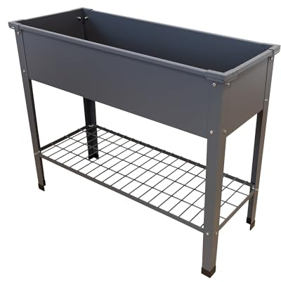 Esschert Design Dutchlander Erhöhte Kinderzimmerbox Metall anthrazit L