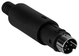 Generico CONNETTORE SPINA MINI DIN 6 POLI VOLANTE a saldare maschio M pvc 6p minidin