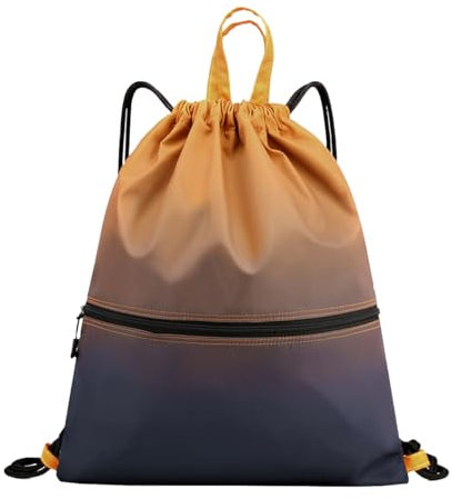 Sportbeutel Lässig Wasserabweisend Faltbar Große - Turnbeutel Rucksack mit Kordelzug Damen Beutel Gym Bag Wasserdicht für Fitness Schwimmbeutel für Damen Herren - JSB031-18