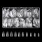 500 Pièces Capsule Americaine Ongle Amande, Ongles Gel Couverture Complète, Semi Givré Faux Ongles pour Débutant en Manucure, Prothésiste Ongulaire et Salons Nail Art à Domicile