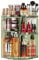 Auxmir Make Up Organizer mit 9 Einstellbaren Stufen, 360° Drehbar Schminktisch Kosmetik Organizer, Extra Größer Verbessert Schmink Organizer Skincare für Dresser Schlafzimmer Badezimmer, Grün