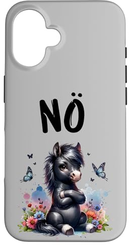 Pferd Lustiger Spruch Nö für Reiter und Pferdeliebhaber Hülle für iPhone 16