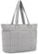 VASCHY Puffer Tote Bag für Damen, Lightweight Utility Work Gesteppte Puffy Laptop Tote Geldbörse mit Fächern Reißverschluss für Krankenschwester/Lehrer/Reisen/Turnhalle Grau
