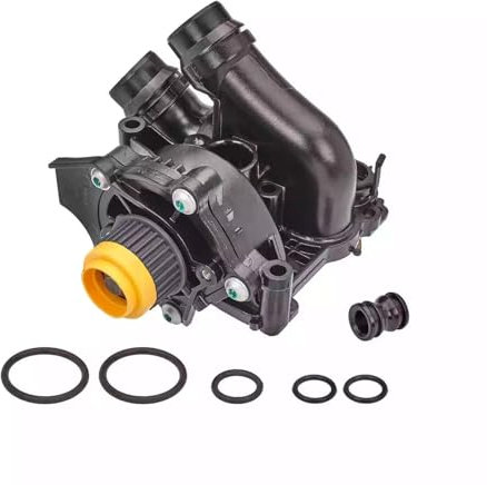 Hajus 1211358 Wasserpumpe mit Thermostat mit Dichtung Kompatibel mit A3 A4 A5 Q3 Q5 Seat Skoda VW Golf Tiguan 1.8 2.0 TSI TFSI