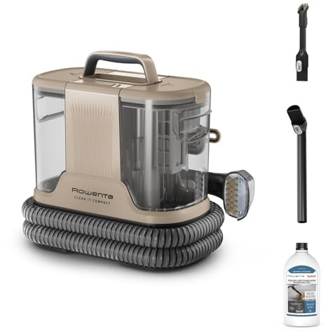 Rowenta Clean It, Smacchiatore Compatto, IN3010 | Potenza 400 W, Rapido e Semplice, Per lo Sporco di Animali, Design Compatto, Colore Dune
