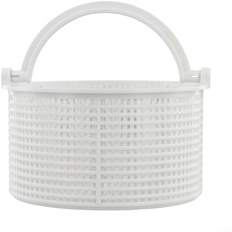 Cesta de skimmer para skimmers automáticos Hayward SPX1096CA B-168 5.5 x 3 pulgadas, filtro de desechos de plástico blanco y azul, piezas de limpieza de piscinas (blanco)