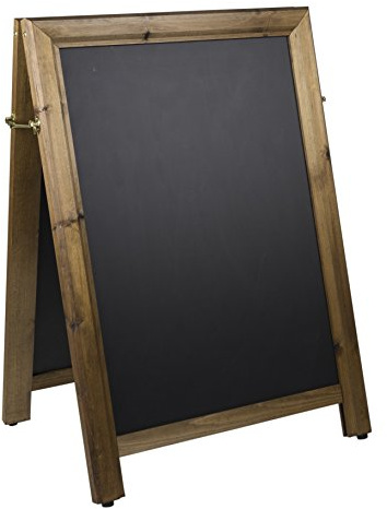 Kreidetafeln UK Qualität Quadratisch Top EIN Rahmen Tafel, Holz, dunkle Eiche, 102 x 73 x 5 cm