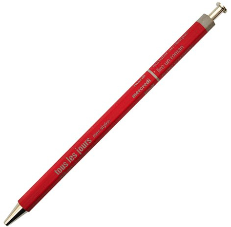 MARK´S Days Tous les Jours Kugelschreiber aus Holz und Metall in der Farbe Rot mit einer 0,5mm Spitze, DAY-BP1-RE