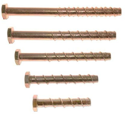 10 x 100mm M8 Concrete Self Tapping Anchor, Bolt/Screw, with a hex head, fixes to brick, stone, masonry & marble etc...