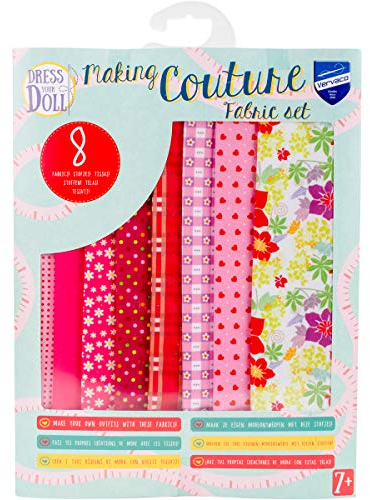 Vervaco Herstellung eines Couture-Stoffsets: Pink, Polyester, 22.1 x 29.7cm