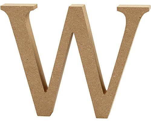 Creativ W MDF Buchstabe, braun, 13 x 2 cm