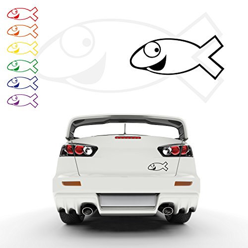 Comic Ichthy Christusfisch Autoaufkleber Fisch Ichthys Jesus Aufkleber Sticker Fische | WKB062V5