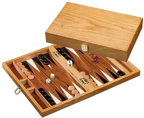 Philos 1165 - Backgammon Mathraki, klein, Holz