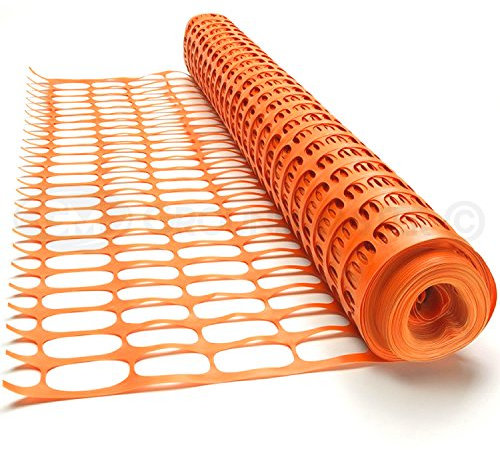 GroundMaster Plastic Mesh Barrier Safety Fence Gardening Pest Protection (50m, Orange)