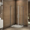 Box Doccia con porta Battente AICA 90x90x195cm Semicircolare Anticalcare