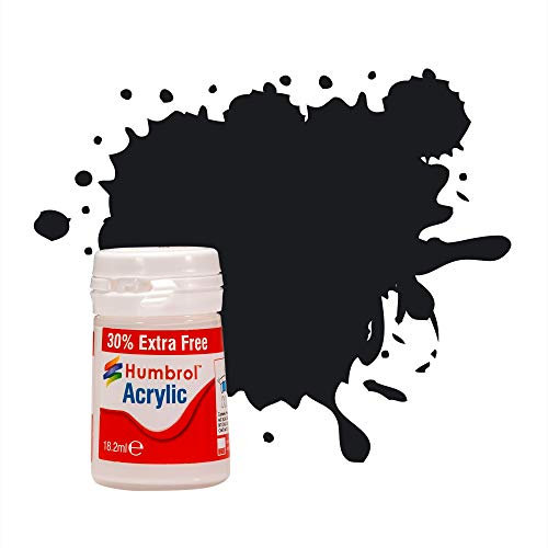 Humbrol AB0021EP 21 Noir brillant 14 ml Acrylique + 30% de peinture