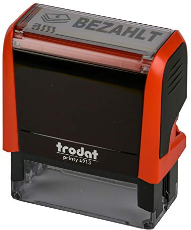 Trodat Printy 4913 feuerrot BEZAHLT AM SCHWARZ