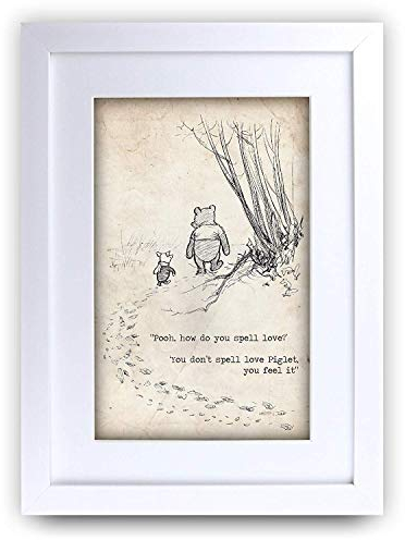 HWC Trading FR Winnie Puuh-Druck für Kinderzimmer, A4, gerahmt, Zauber, A4
