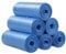 Ponpong Sacs Poubelles 30l Poubelle Rectangulaire, Bleu, 120 Unités / 6 Rouleaux