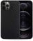 doupi UltraSlim Hülle kompatibel für iPhone 12 Pro/iPhone 12 (6,1 Zoll), Carbon Fiber Look Ultra Dünn Handyhülle Cover Bumper Schutz Schale Hard Case Schutzhülle, Kohlefaser Optik schwarz