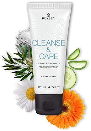 NEU! Gesichtspeeling mit Aloe Vera, Teebaum, Ringelblume und Kamille - Beysey CLEANSE&CARE 120ml