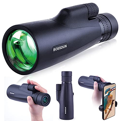 Télescope Monoculaire 10-30x50 pour Adultes, Lunette de Visée Monoculaire HD Etanche avec Smartphone pour l'observation des Oiseaux, Randonnée, Chasse, Camping, Voyage