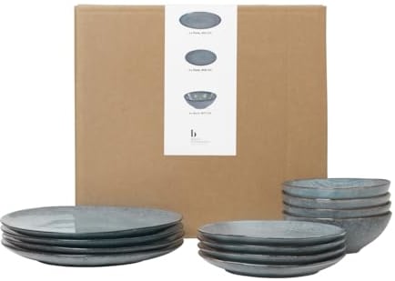 Broste Copenhagen 80019745 Tafelset, Steinzeug, 12-teilig
