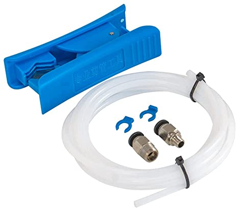 6 Stück PTFE-Schlauch 4mm x 2m Set, 1 PTFE Schlauch 1,75mm + 1 Schlauchschneider + 2 PTFE Teflon Tube Klemme + 2 PC4-M6 PC4-M10 Pneumatik-Anschlussstücke 3D Drucker Zubehör