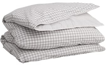 GANT Stripes and Checks Bettdeckenbezug einzeln Farbe Grey Größe 155x220cm