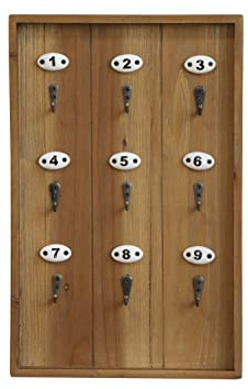 Chic Antique Nostalgisches Schlüsselbrett 9 Haken H40cm Schlüsselhaken Schlüsselboard