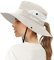 ECOMBOS Damen Sonnenhut mit breiter Krempe – UV-Schutz, faltbar, Mesh, mit Zopfloch – Fischerhut für Strand, Wandern, Garten & Outdoor