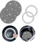 cobee Bling Auto Untersetzer, 2 Stück Universal Silikon Anti Rutsch Auto Getränkehalter+2 Stück Bling Einsatz Untersetzer & Startknopf Zündring Kristall Strass Auto Untersetzer(Silber)
