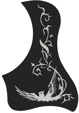 Gitarren Schlagbrett, 10 Stück PVC Akustikgitarre Pickguard Selbstklebende Tonabnehmer Schlagschutz Kratzplatten Pickup Aufprallschutz Aufkleber für 40 41 Zoll Folk Akustik E Guitar Musikinstrumente