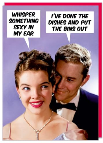 Dean Morris Cards Whisper Something Sexy In My Ear - Funny Valentines Day Card - Cheeky Valentines Card - Rude Humour