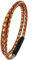 Simaru Lederarmband, 4mm geflochten zum Wickeln für Frauen & Männer, Echtleder-Wickelarmband mit Edelstahl Hakenverschluss, Premium-Qualität ((41cm Lenght - L), Hellbraun mix)