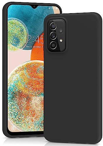 YATWIN Coque pour Samsung Galaxy A23 5G, Housse en Silicone Doux avec Découpes Précises pour Caméra, Design Ultra Mince, Protection 360° à Bords Surélevés - Noir