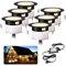 Lot de 6 Spot Encastrable Exterieur, 12V Blanc Chaud Spots LED Encastrable pour Terrasse Bois, Ø31mm, IP67 Étanche, Mini Spot Led Encastrable Exterieur pour Terrasse Bois Piscine Escaliers Deck
