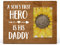 HOIJAUMAI Holz-Bilderrahmen mit Aufschrift A Son's First Hero Daddy, Holz-Bilderrahmen, Vatertags-Geburtstagsgeschenk, Tisch- und Wandmontage, 10,2 x 15,2 cm