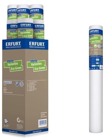 Erfurt Variovlies ECO GREEN überstreichbare Tapete ökologisches Glattvlies 6 Rollen 20 x 0,53m