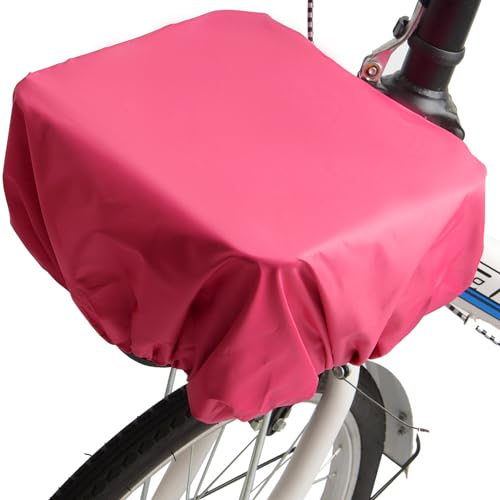 VAOLOAV 5L to 20L Regenschutz für Fahrradkorb Regenschutz Rosa Fahrradkorb Regenschutz Abdeckung Überzug für Fahrradkorb Wasserabweisend Farradtasche Bikebasket Regenhaube Heißes Rosa