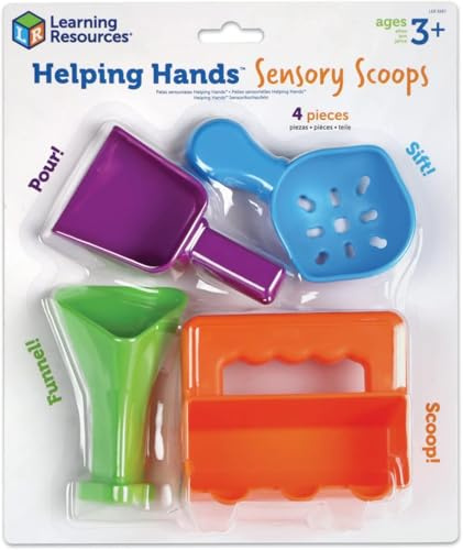 Learning Resources Helping Hands Sensory Scoops - Fine Motor and Autism Support Toys for Children and Toddlers, 4-Piece, Ages 3+ (Pack of 5)
