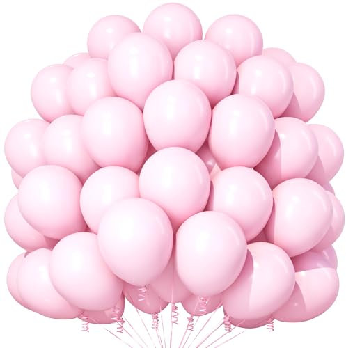 Teselife Ballons Rose Pastel, 100 Pièces 12 Pouces Macaron, En Latex Pour Fille Femmes Anniversaire Mariage Fiançailles Baby Shower Décorations Fête Poule Mariée