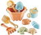 Alomejor Jouets de Sable 10 Pièces, Jouets de Plage, Coquille de Sable, Seau, Pelle, Râteau, Ensemble de Jeu de Sable pour Une Organization Soignée et Un Voyage
