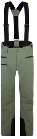 Ziener Herren TRONADOR Ski-Hose/Schnee-Hose | wasserdicht, Träger, PFC frei, Green mud, 52